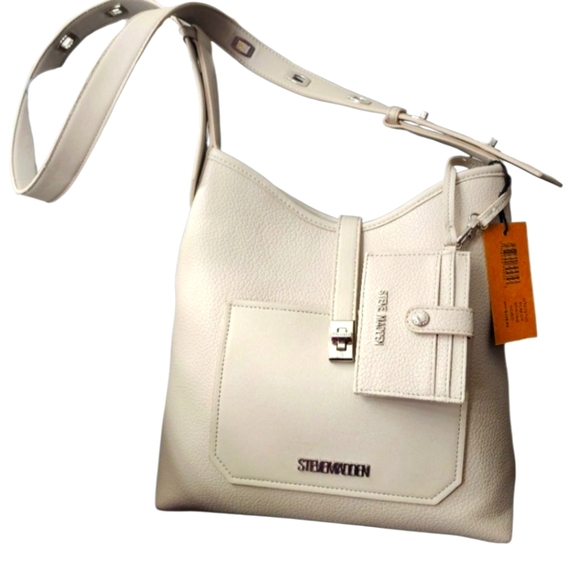New Steve Madden Cream Gray  Shoulder Bag - Picture 1 of 16